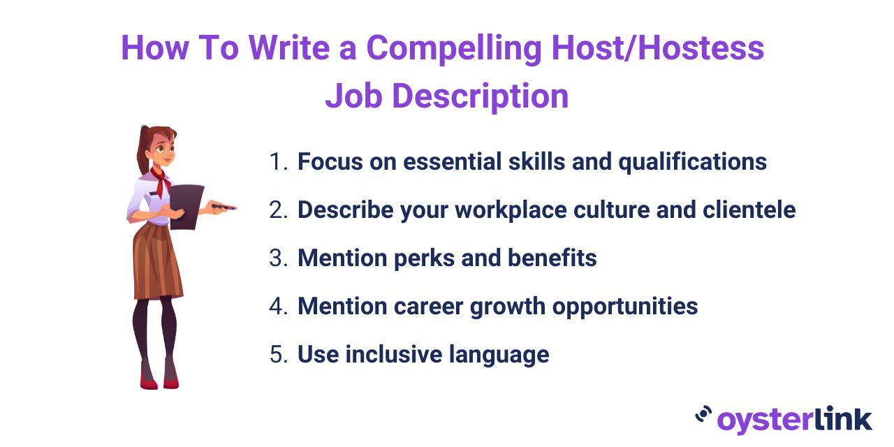 how to write a hostess job description: tips