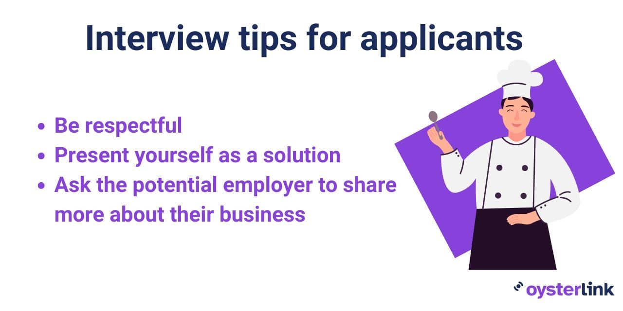 Graphic listing tips to ace your personal chef interview