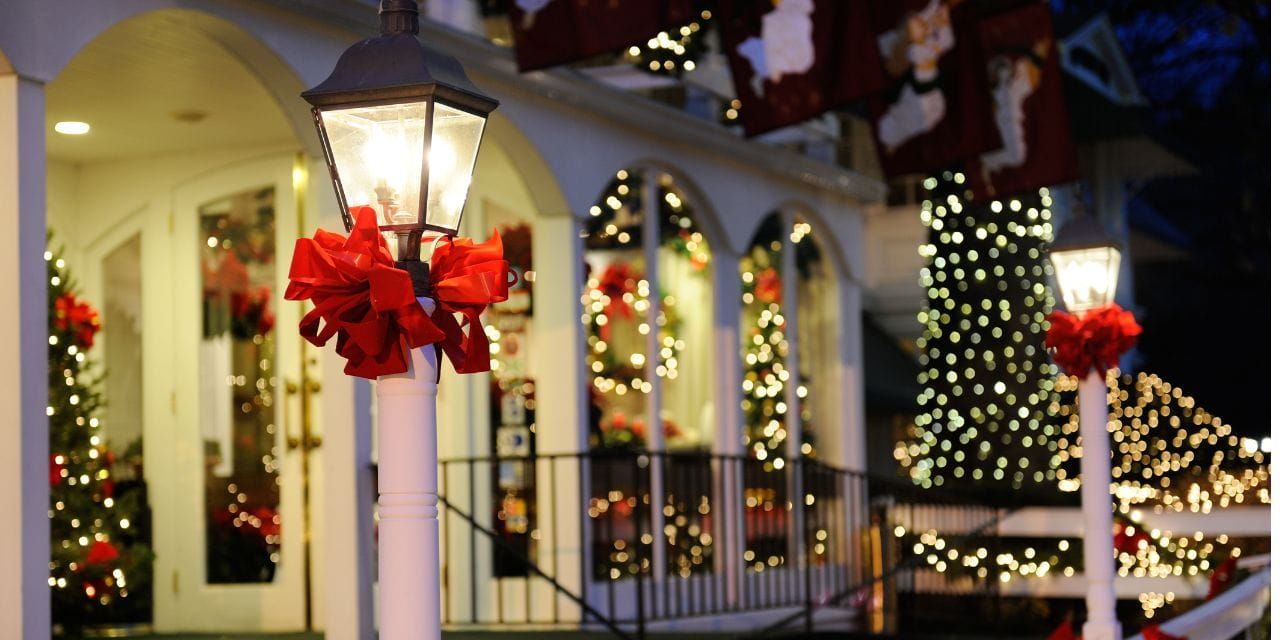 decorated restaurant exterior