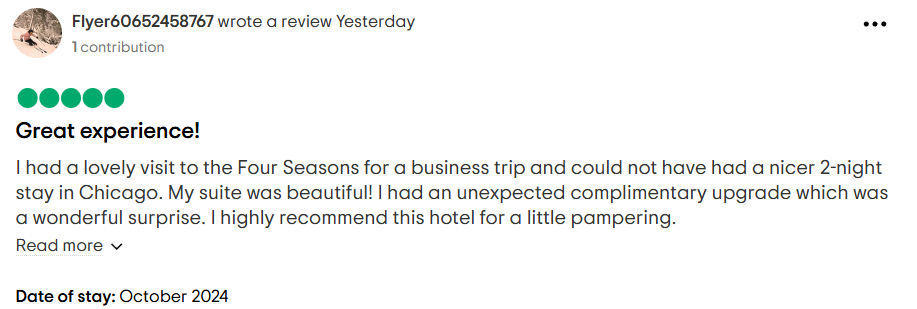 Four Seasons Restaurant Chicago review