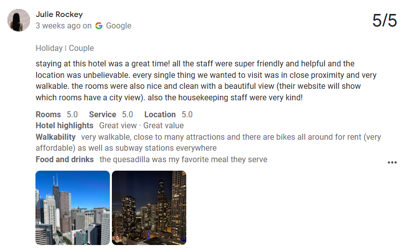 Mariott Chicago Downtown Magnificent Line Restaurant Chicago review