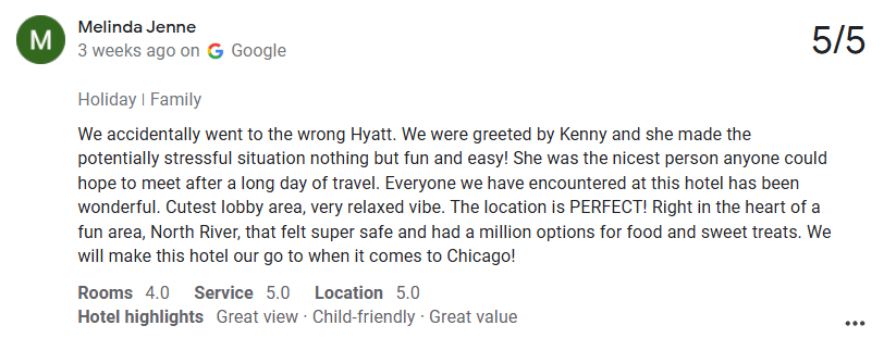 Hyatt Restaurant Chicago review