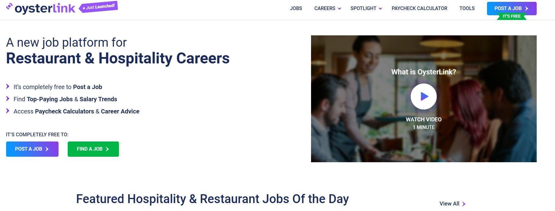 oysterlink homepage; how to interview a bartender