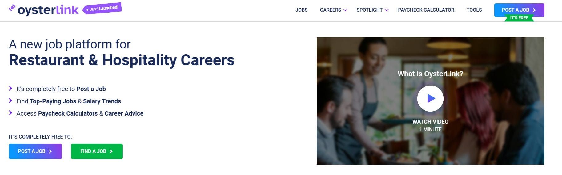 oysterlink homepage; how to interview a kitchen manager
