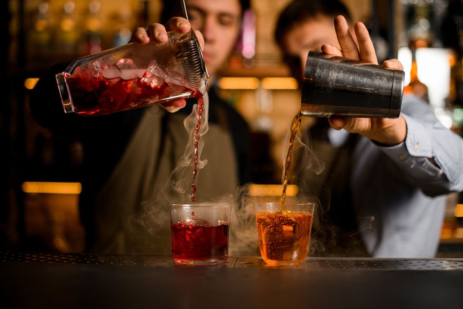 serving drinks