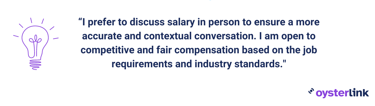 salary expectations via phone call