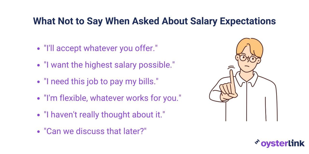 answering questions about salary expectations