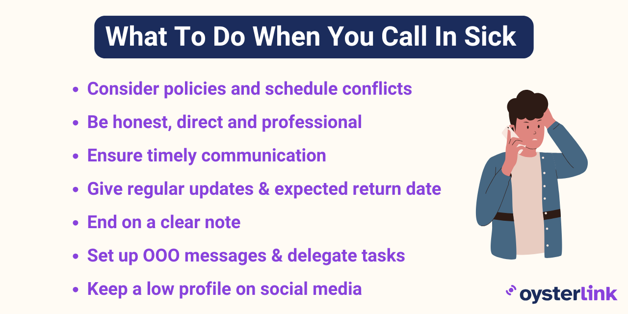tips for how to call in sick to work; what to do