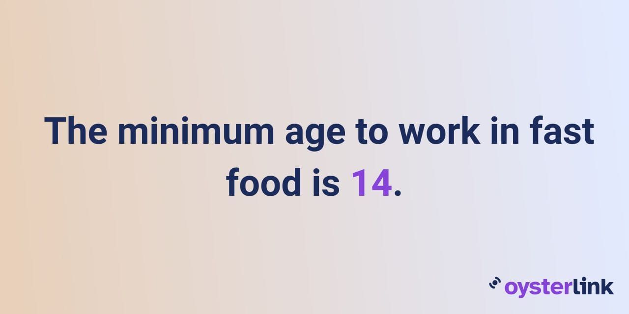 minimum age to work in fast food