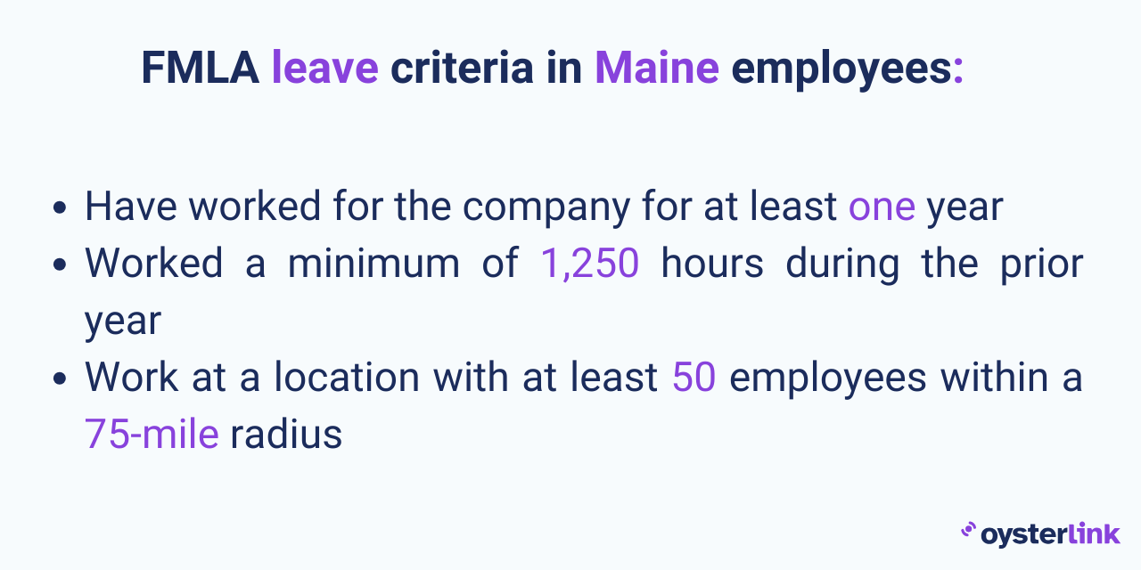 Maine FMLA leave criteria