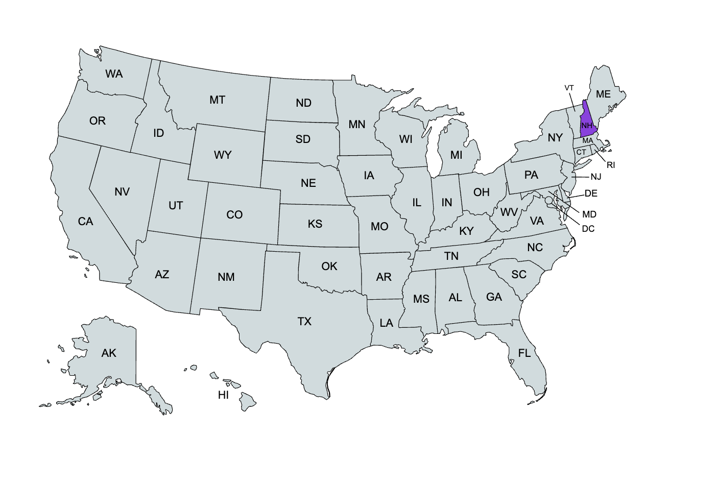 where is new hampshire located
