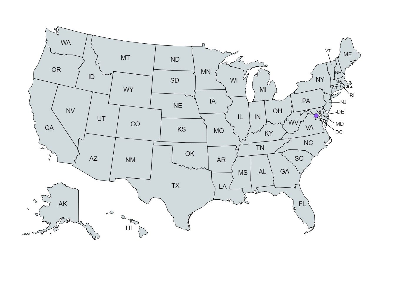 Washington D.C. map