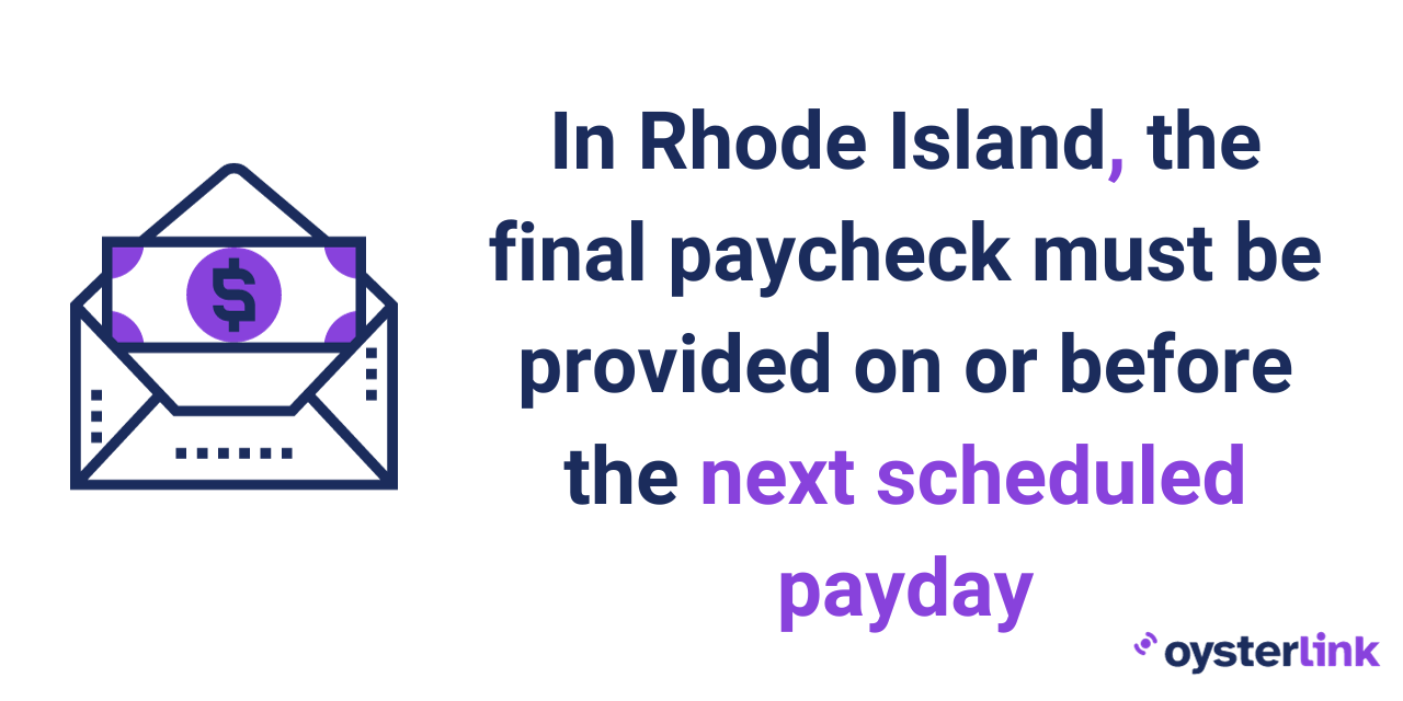 employer is required to issue the final paycheck on or before the next regularly scheduled pay date