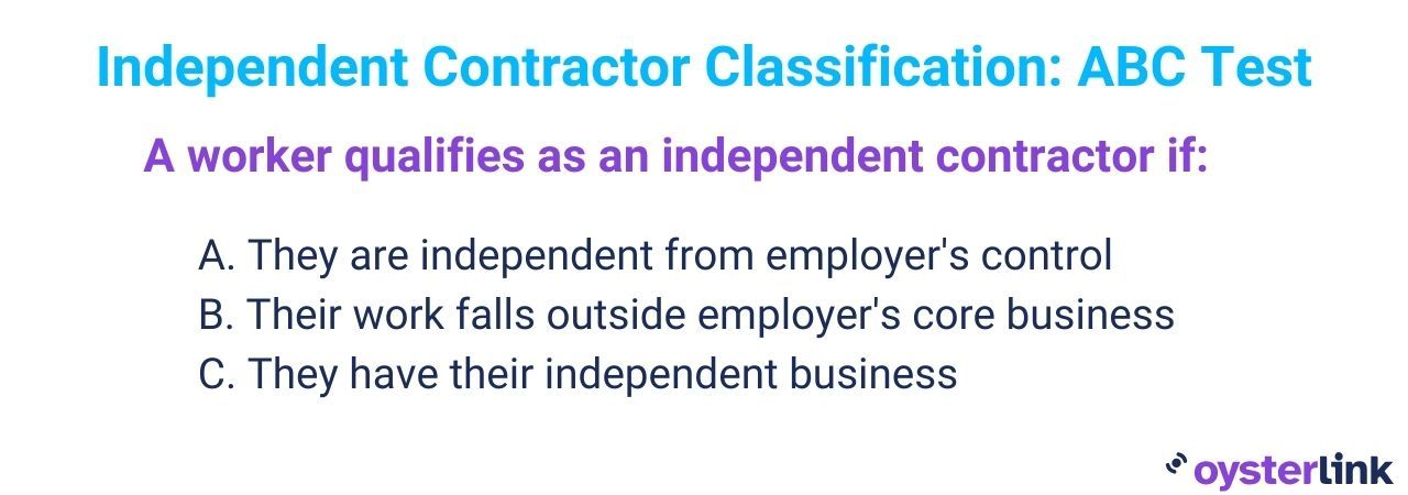 independent contractor classification