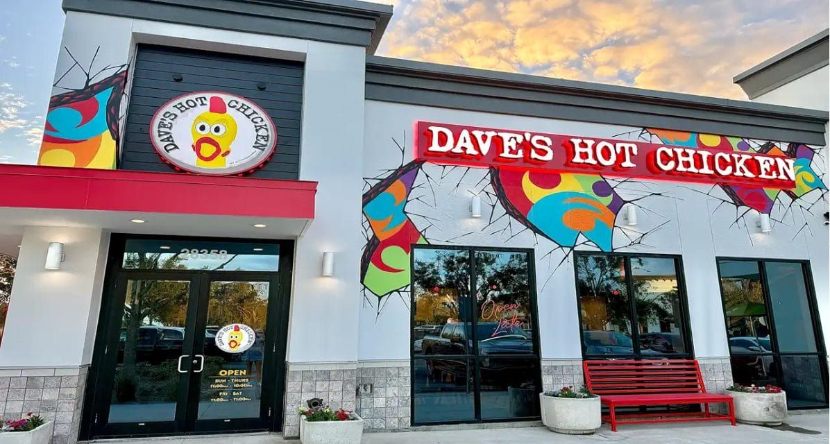 dave's hot chicken storefront; Fastest-Growing Restaurant Chains in 2025