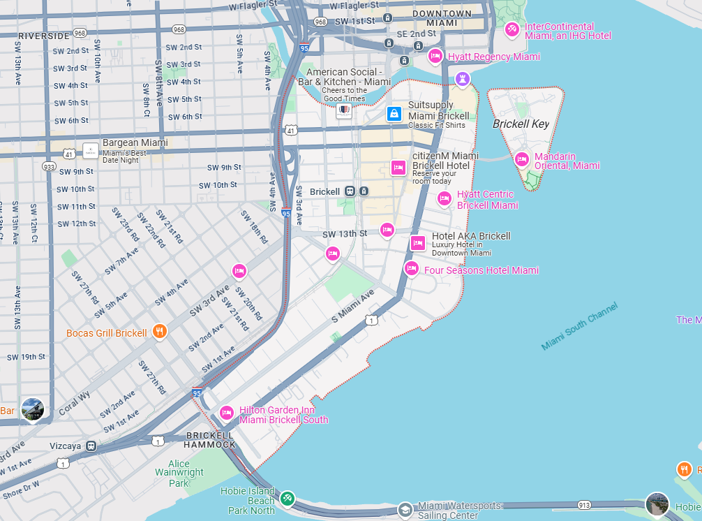 brickell google maps