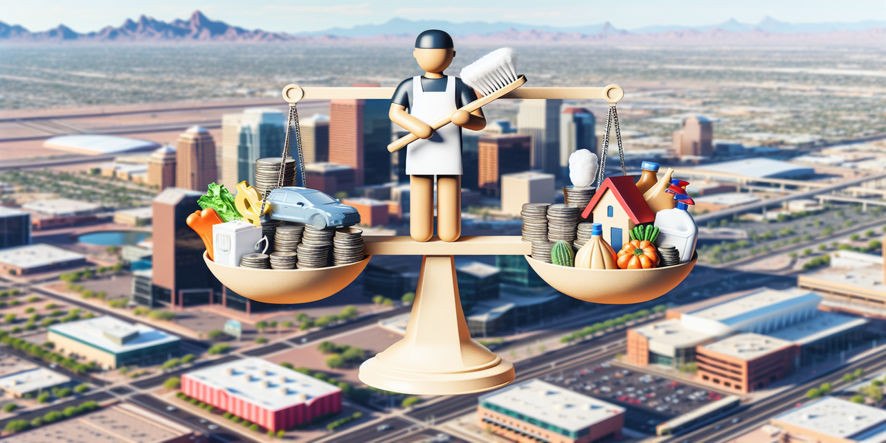 Phoenix dishwasher salary and cityscape