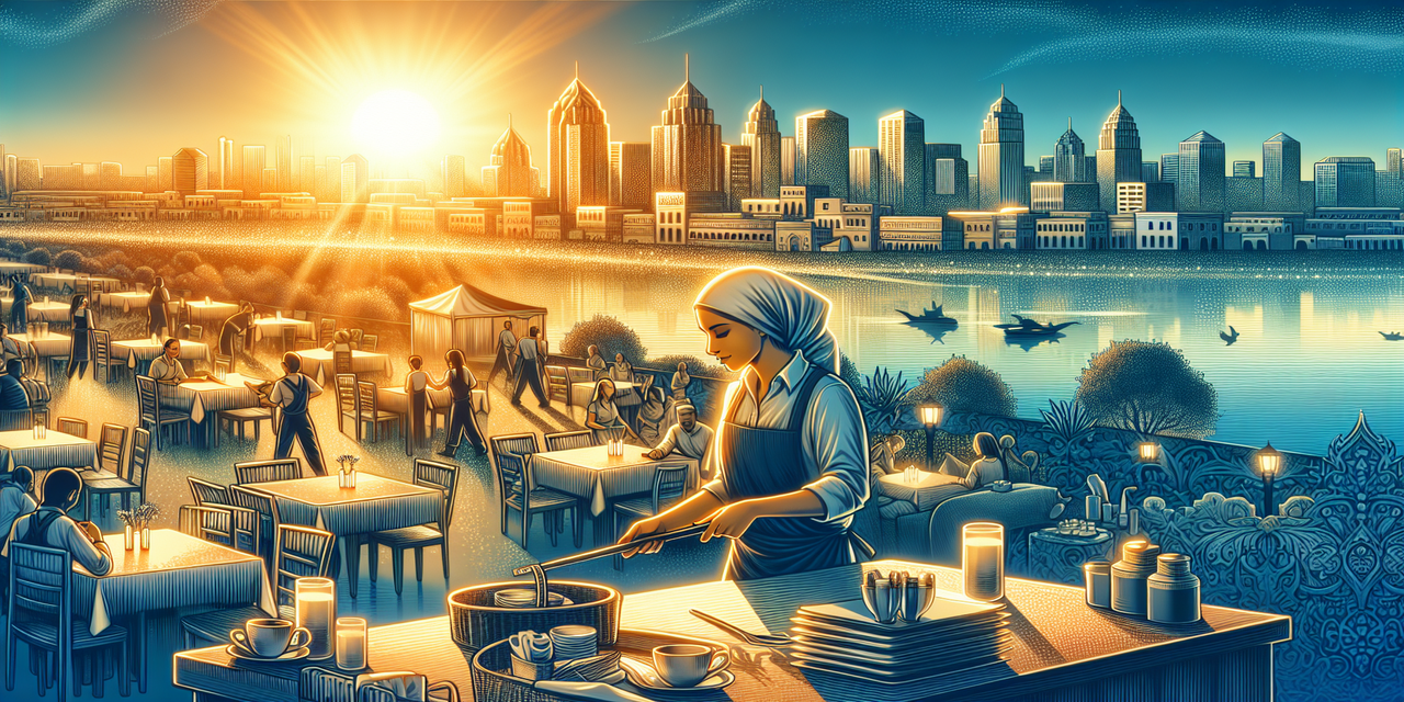 busser cleaning table in san antonio restaurant