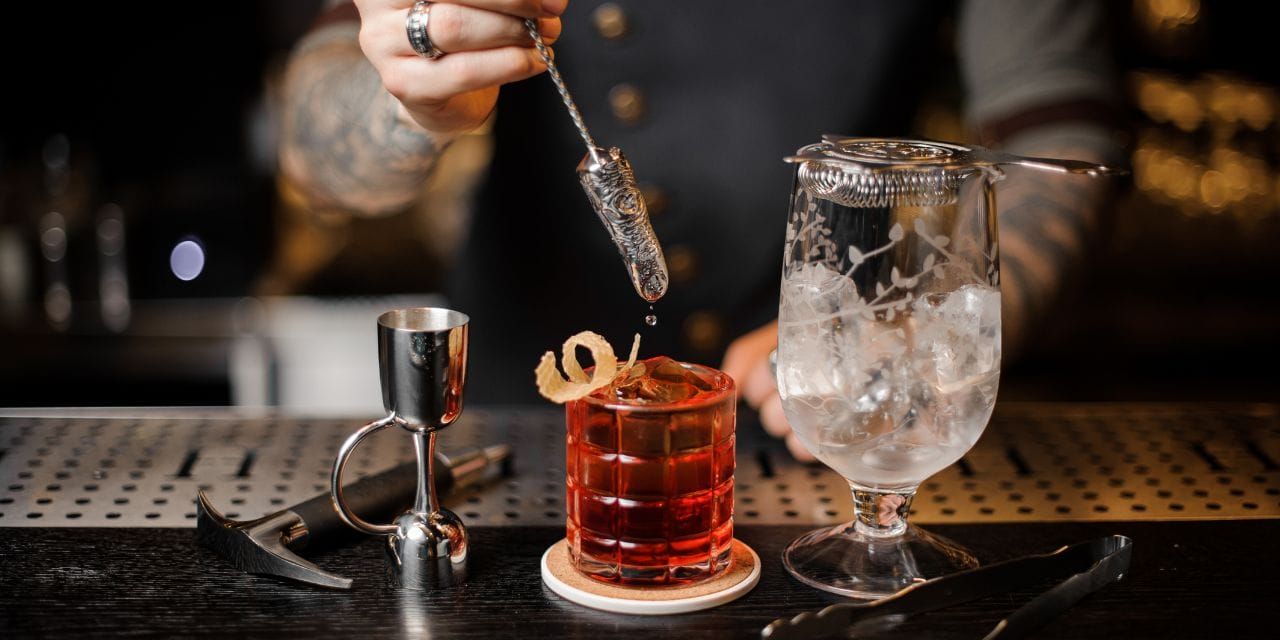 bartender making a cocktail
