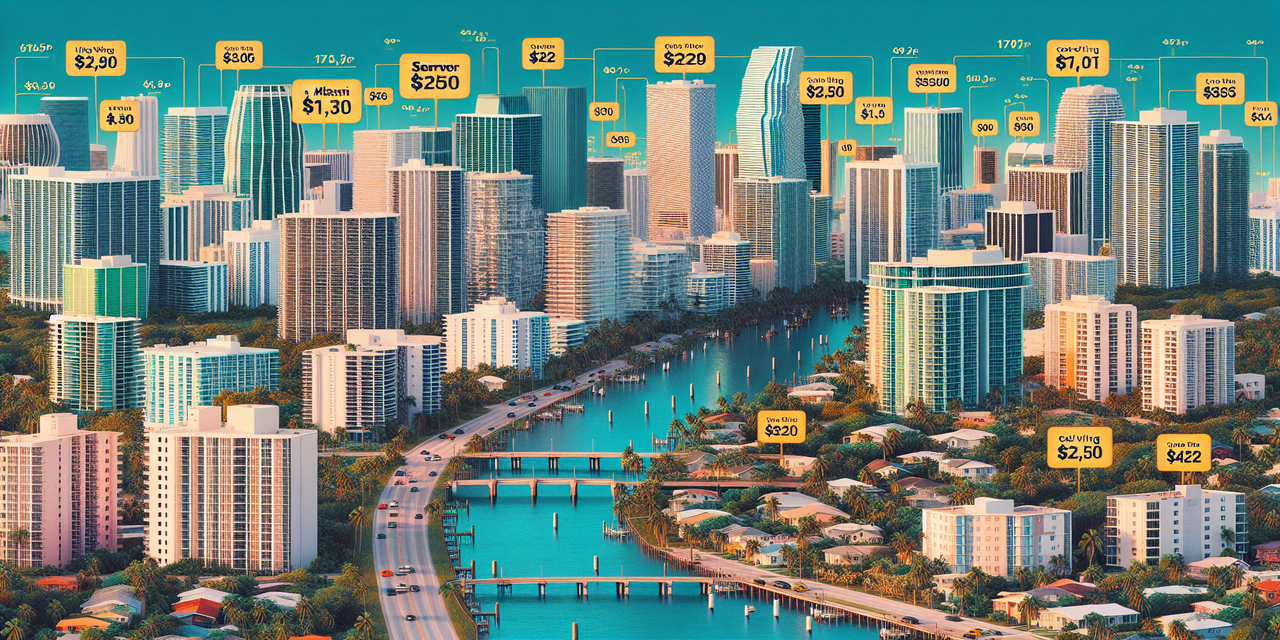 Miami living wage vs server salary