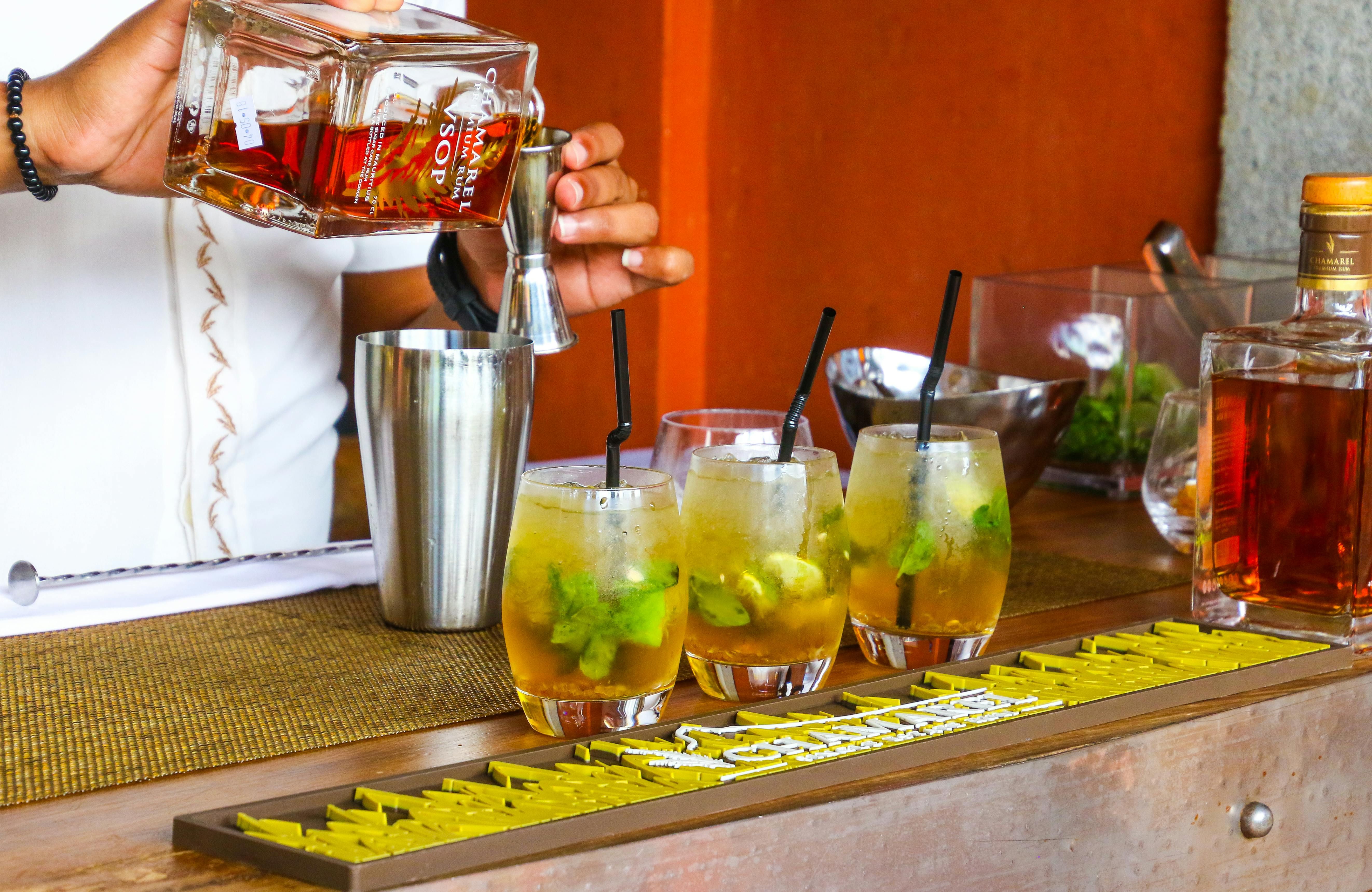 bartender making cocktails