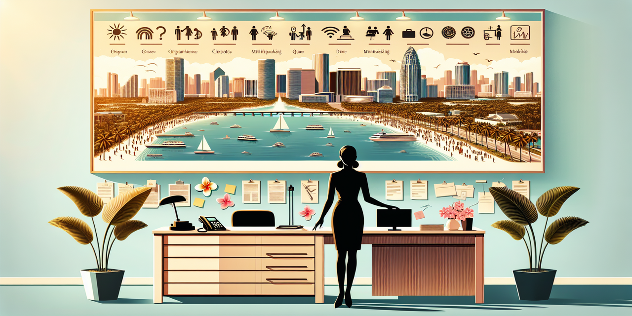 Miami receptionist at front desk