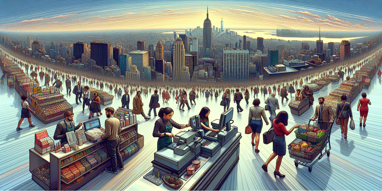 Cashier working in New York City