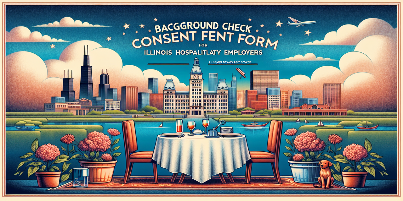 Background check consent form for Illinois hospitality