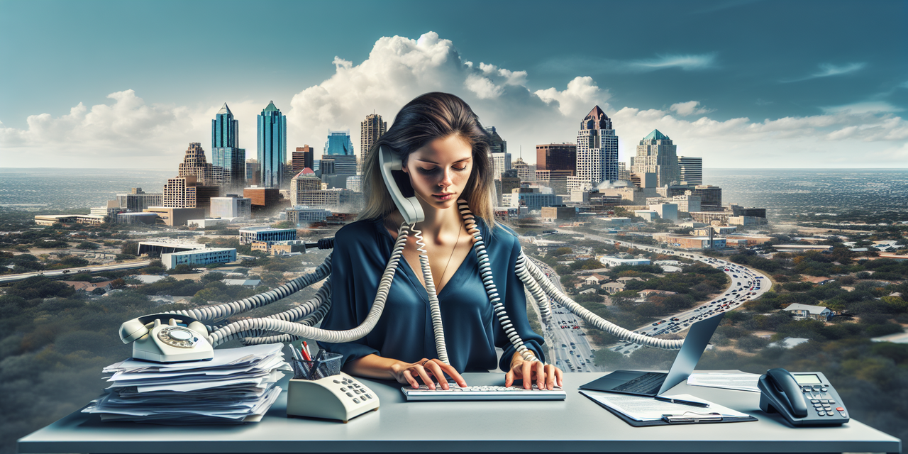 San Antonio receptionist at work desk
