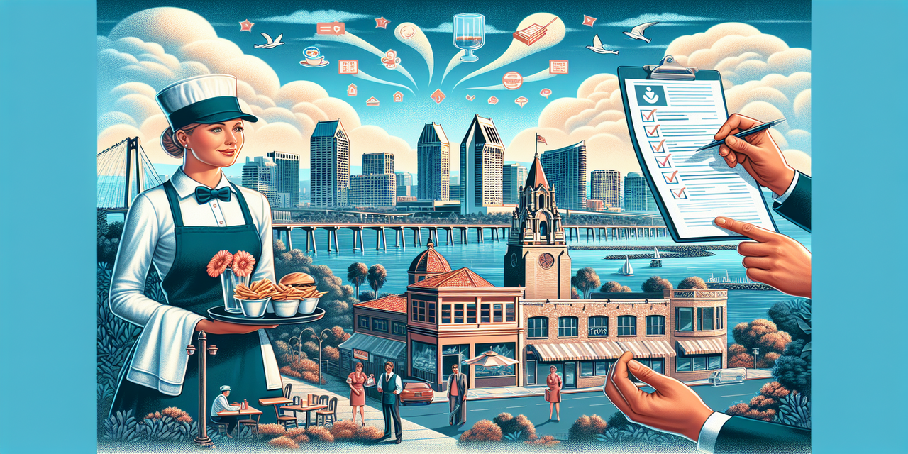 Hiring waitress in San Diego wage laws poster