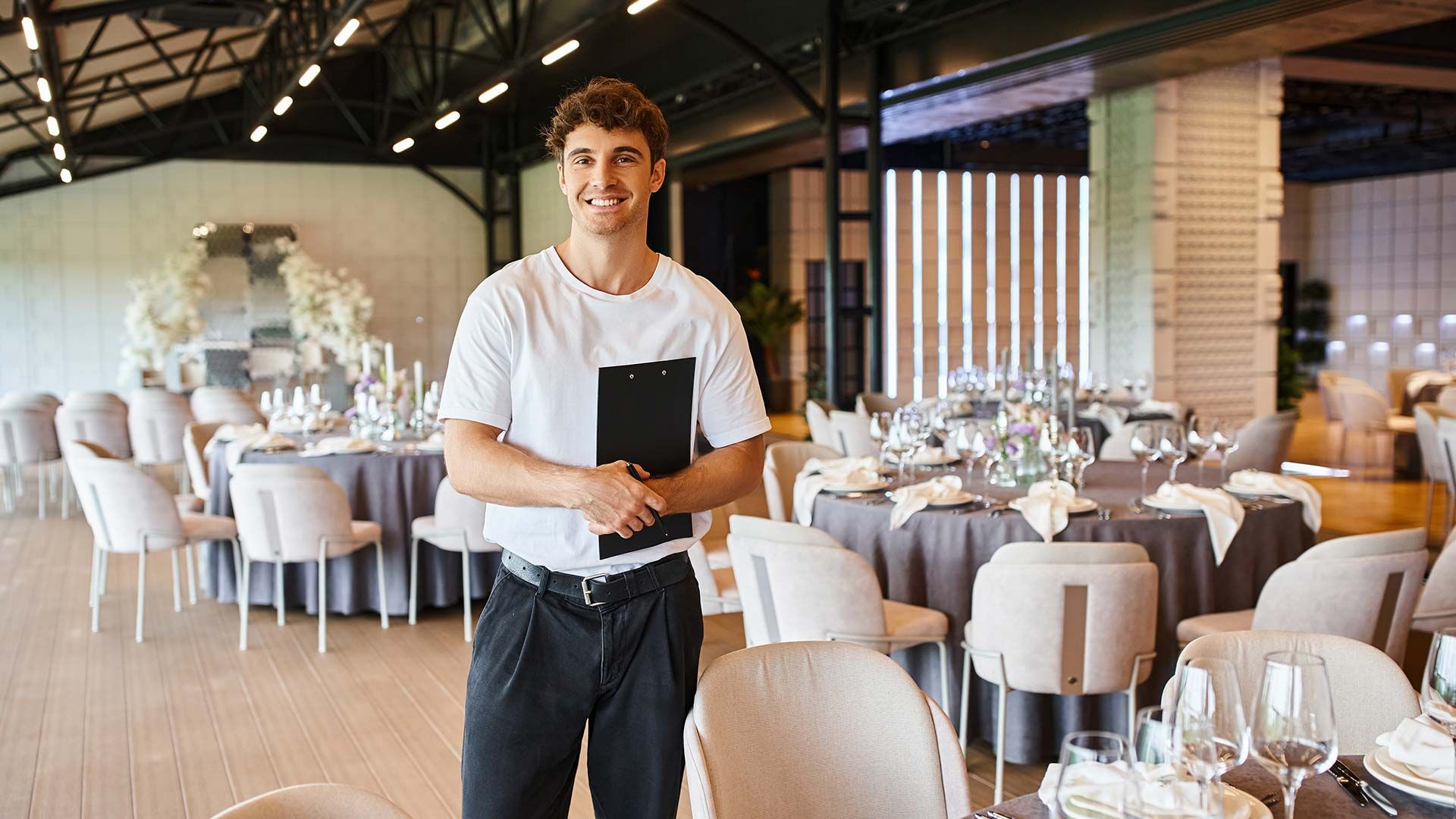 smiling event planner